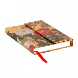 Paperblanks notebook mini 9x14, lined, 176 pages, 85gsm, magnetic wrap closure, Rinpa florals, Natsu 96115