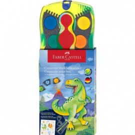 Faber Castell Paint box Connector 12 colours dinosaur 125013