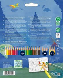 Faber Castel ξυλομπογιές 24τμχ special Dinosaur edition 111222