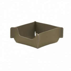 Memo Holder Stackable Olive  recycled leather Vacavaliente