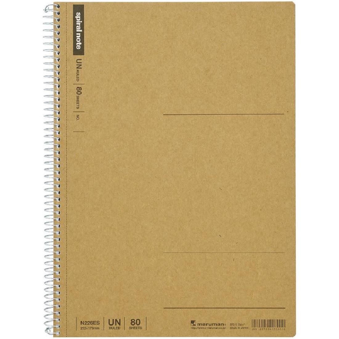 Maruman B5 spiral notebook plain 80 sheets  N226ES
