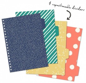 Pukka Pad notebook spiral A5 με 4 θέματα, ριγέ, Carpe Diem, 200 σελίδες, 9032(LA)