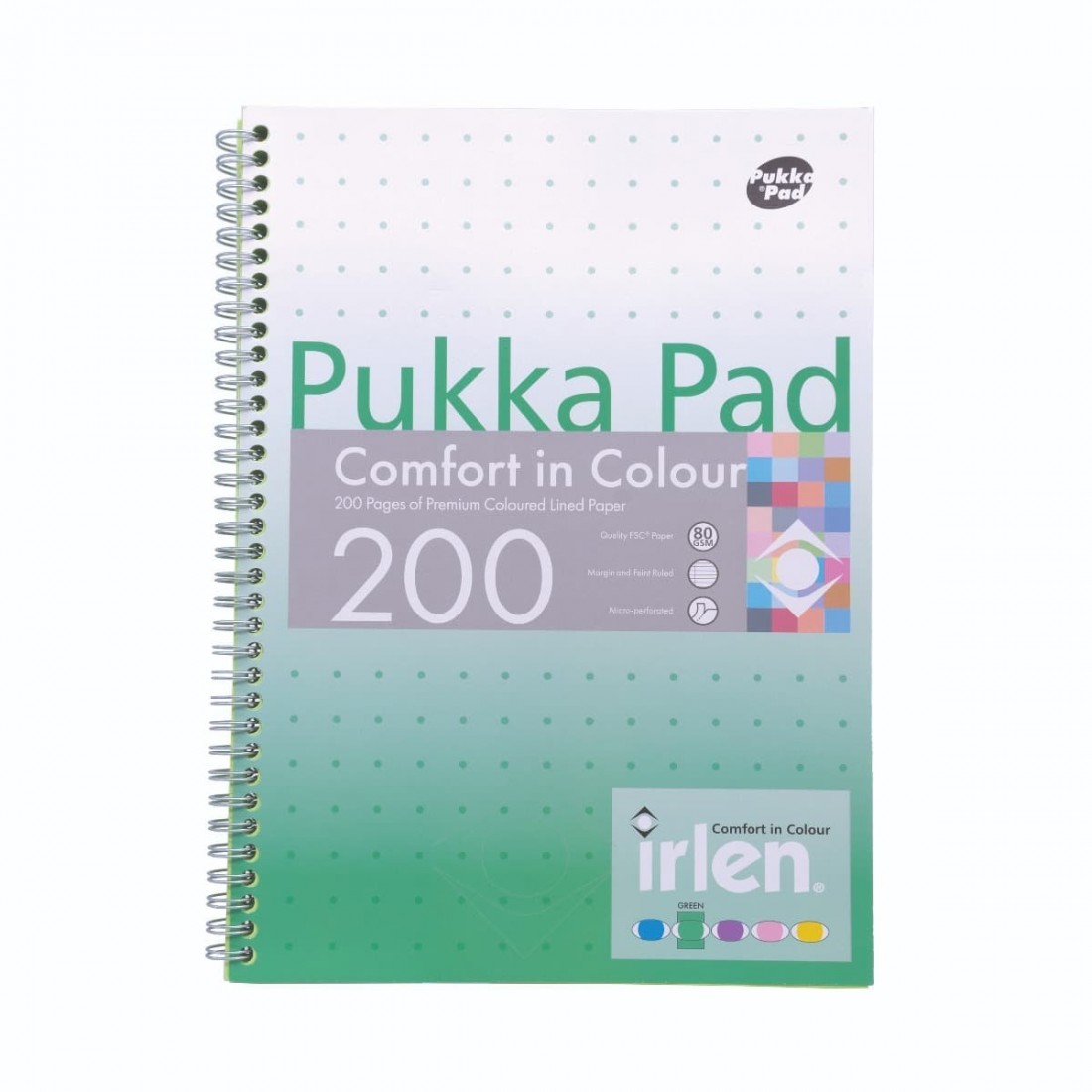 Pukka Pad τετράδιο σπιράλ πράσινο ριγέ A4  με 200 σελίδες 80gr IRLJOTA4