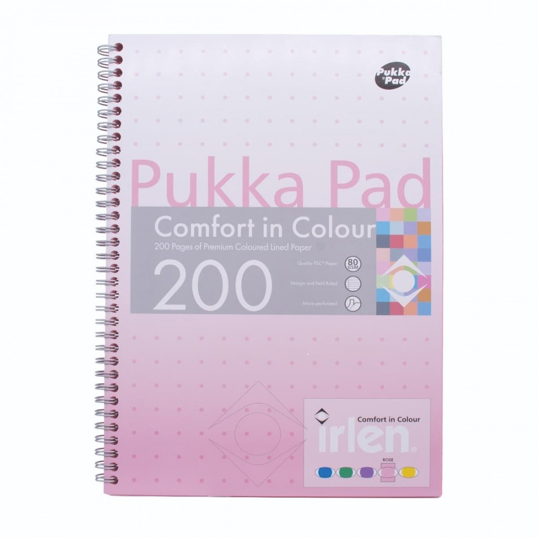 Pukka Pad τετράδιο σπιράλ ροζ ριγέ A4  με 200 σελίδες 80gr IRLJOTA4