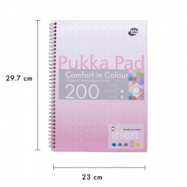 Pukka Pad τετράδιο σπιράλ ροζ ριγέ A4  με 200 σελίδες 80gr IRLJOTA4
