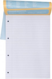 Pukka Pad pastel ριγέ μπλοκ σημειώσεων Α4 με τρύπες και περιθώριο 160 σελίδες 2014-PST