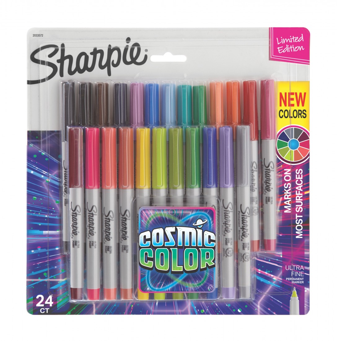 Permanent marker Sharpie μαρκαδόροι Fine Blister Cosmic 24 colours