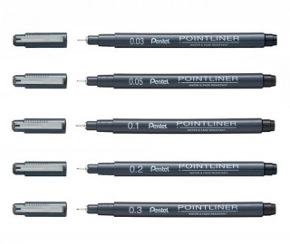 Pentel Pointliner Pen S20P Black