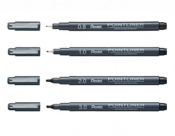 Pentel Pointliner Pen S20P Black