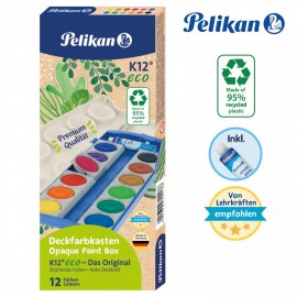 Νερομπογιές 12 χρωμάτων Opaque White 701174 Pelikan