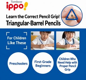 Tombow ippo pastel wooden pencils 12pcs, 2B, Triangular for correct holding, MP-SEPB01-2B