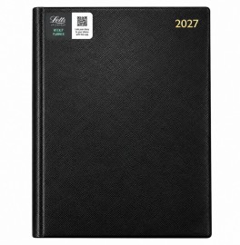 Letts Quatro Week to View 2027 Black 27-081636