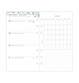 Refill 2027 Personal Garden Week On Two Pages 27-68492 Filofax