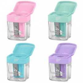 Faber Castell Ξύστρα Mini Box Pastel Pink/L.Blue/Purple/Menta 182801