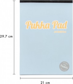Pukka Pad pastel ριγέ μπλοκ σημειώσεων Α4 με τρύπες και περιθώριο 160 σελίδες 2014-PST