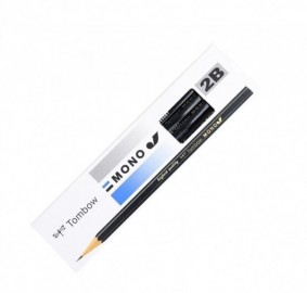 Tombow set 12pcs wooden pencils black  MONO-J