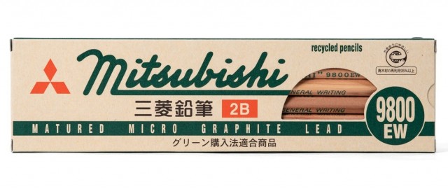Uni Mitsubishi Pencil 9800EW Eco-friendly Recycled Pencils Pack of 12