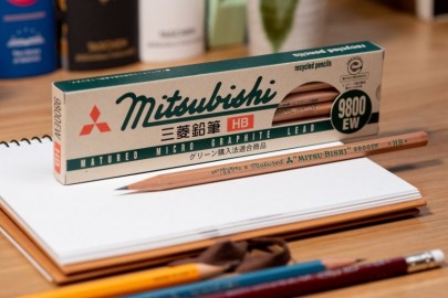 Uni Mitsubishi Pencil 9800EW Eco-friendly Recycled Pencils Pack of 12