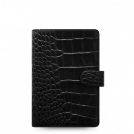 Filofax Organizer Leather Personal Crocodile Ebony 026072.