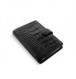 Filofax Organizer Leather Personal Crocodile Ebony 026072.