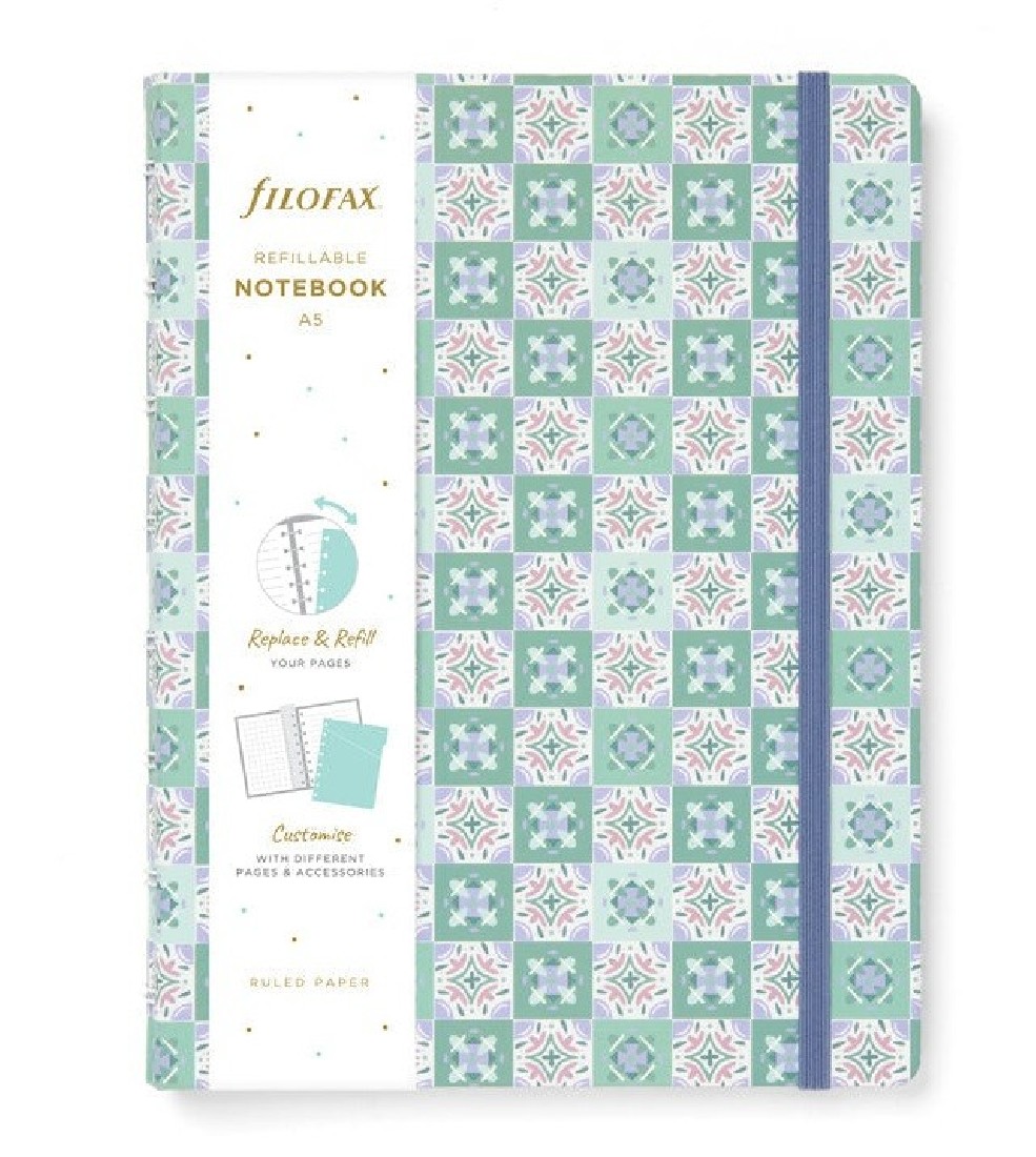 Notebook Refillable Ruled A5 Mediterranean Mint 179534 Filofax