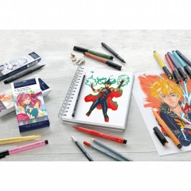 Faber Castell Pitt Artist Pens Comic Colouring - Wallet of 6 267196
