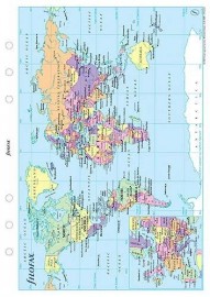 Refill Organizer A5 Organiser World Map 341904 Filofax