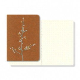 Yamamoto notebook Ro-Biki Note Shape Series Branch Flowers, dotted 88x125mm GA083