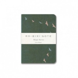 Yamamoto Ro-Biki Note Shape Series Flying Birds, dotted 88x125mm GA082