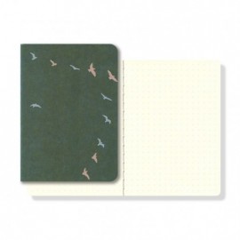 Yamamoto Ro-Biki Note Shape Series Flying Birds, dotted 88x125mm GA082