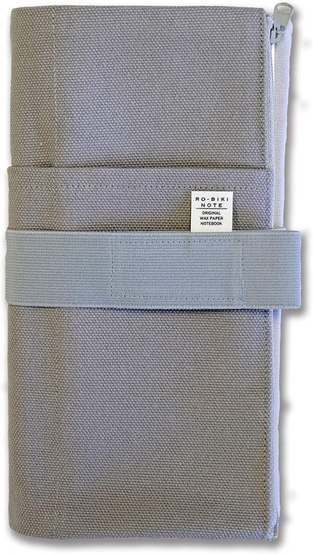 Yamamoto Canvas Cover 22x11,5 cm for Ro-Biki notes cool grey