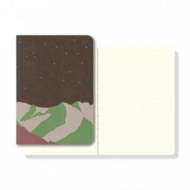 Yamamoto Ro-Biki Note Shape Series Mountain Night, dotted 88x125mm GA081