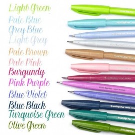 Pentel Fude Touch Brush Sign Pen - Pale Pink
