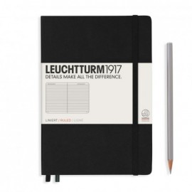 Leuchtturm 1917 Set A5 Black Hard Cover Notebook and Ballpen plus Pen Loop