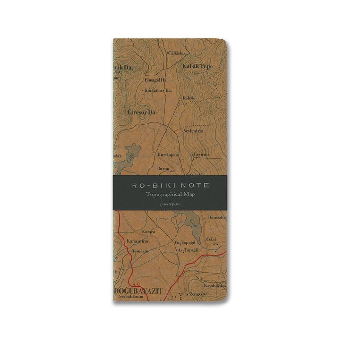 Yamamoto notebook Ro-biki Topographical Map, plain  91×210 mm, 60 pages GA038