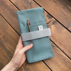 Yamamoto Canvas Cover 22x11,5 cm for Ro-Biki Notes Vintage Blue.