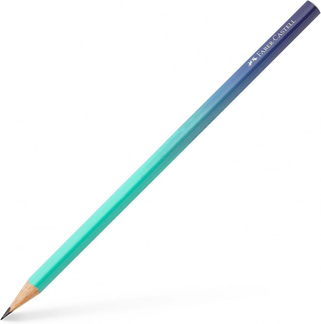 Faber Castell triangular wooden pencil 118403 buzzing blue