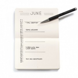 Leuchtturm 1917 Bullet Journal Pocket, 46 Numbered Double Pages, Dotted, Purple, Pack of 3
