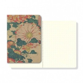 Yamamoto Ro-Biki Note Museum Series Chrysanthemums, dotted 88x125mm GA047