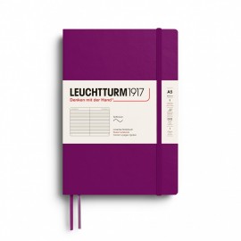 Leuchtturm 1917 notebook soft cover, ruled, 123 pages, 80gsm, 400890 Burgundy