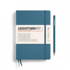 Leuchtturm 1917 Set A5 Stone Blue Hard Cover Notebook and Ballpen plus Pen Loop