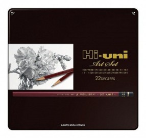 Mitsubishi Pencil Hi-uni Art set ,22pcs, (10H - 10B)
