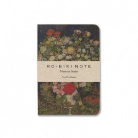 Yamamoto notebook Ro-biki Museum series, bouquet of flowrers,  dotted  88×126 mm, 60 pages GA051