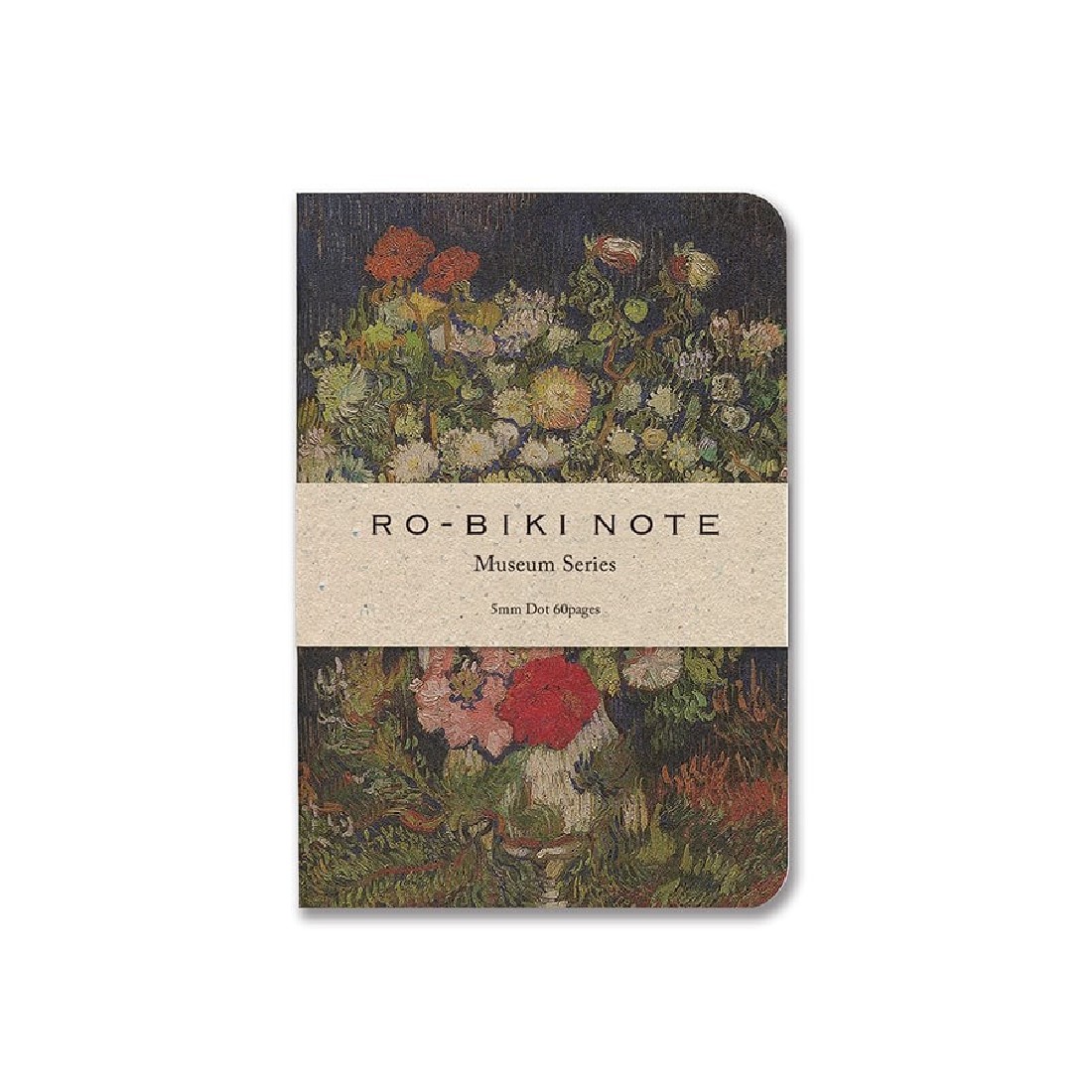 Yamamoto notebook Ro-biki Museum series, bouquet of flowrers,  dotted  88×126 mm, 60 pages GA051