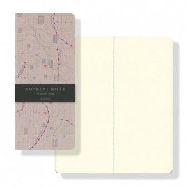 Yamamoto notebook Ro-biki weather map, plain  91×210 mm, 60 pages GA037