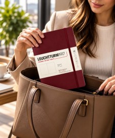 Leuchtturm 1917 notebook soft cover, plain, 123 pages, 80gsm, 400888 Burgundy