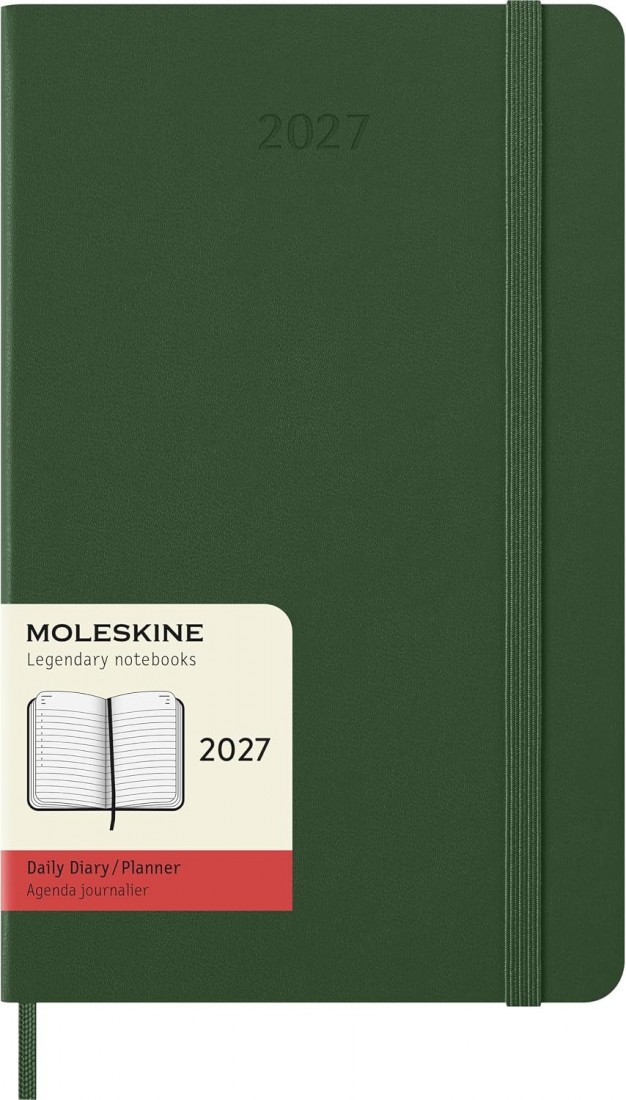 Moleskine Classic Planner 2027 Large 13x21cm, Daily, hard cover, 12 months, Myrtile Green