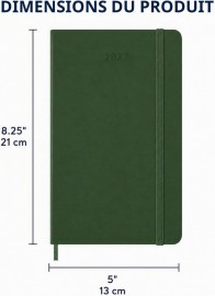 Moleskine Classic Planner 2027 Large 13x21cm, Daily, hard cover, 12 months, Myrtile Green