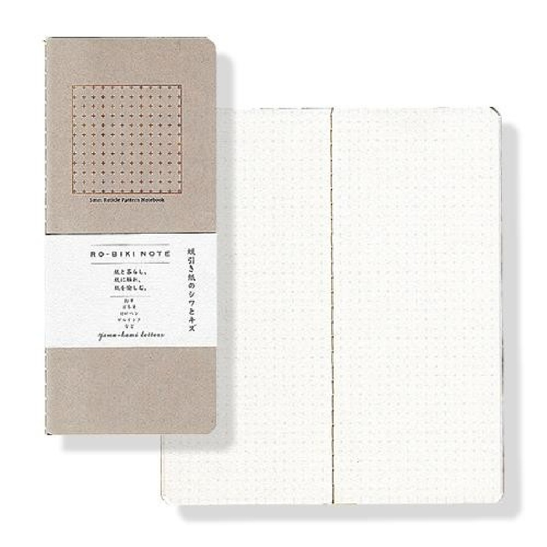 Yamamoto notebook Ro-biki basic style 5mm dotted  91×210 mm, 60 pages GA018 Y