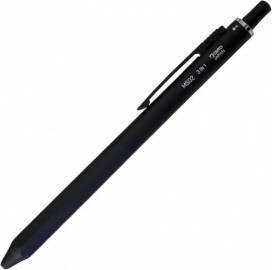 Ohto Multipen 3 in 1, ballpen 0,7mm black and red, with pencil 0,5mm, Black MS02-MF3-BK